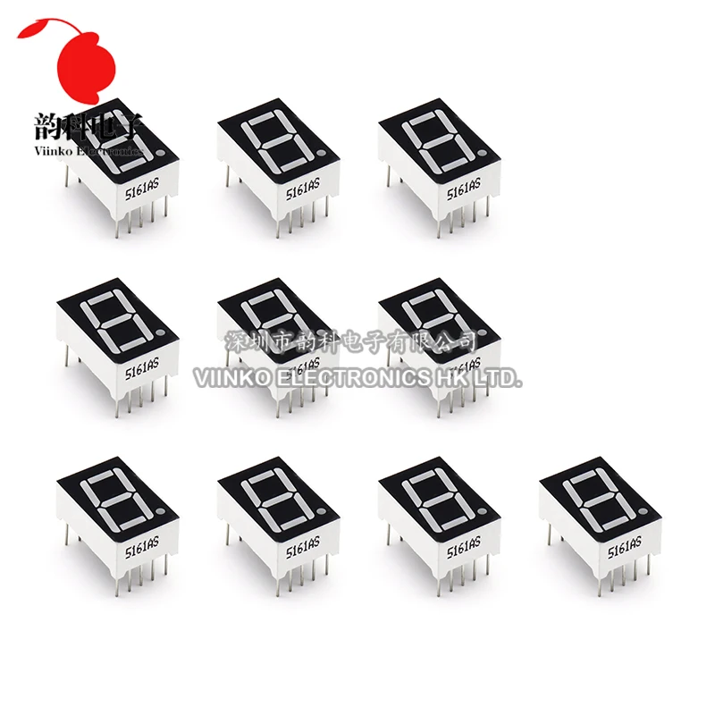 200pcs 7 segment common Cathode 1 Bit Digital Tube 0.56" 0.56in. Red LED Display
200pcs 7 segment common Cathode 1 Bit Digital Tube 0.56" 0.56in. Red LED Display