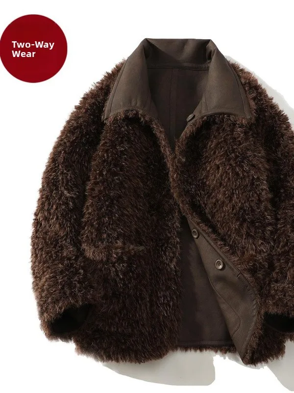 Зимняя двусторонняя кожаная куртка с мехом, утепленная, мужская, с воротником-стойкой, ветрозащитная, модная
Зимняя двусторонняя кожаная куртка с мехом, утепленная, мужская, с воротником-стойкой, ветрозащитная, модная