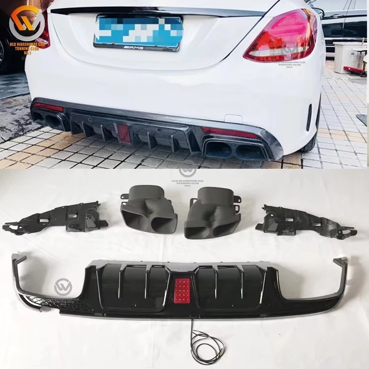 B Style Rear Bumper Panel Diffuser with LED and Exhaust Tip Fits C Class W205
B Style Rear Bumper Panel Diffuser with LED and Exhaust Tip Fits C Class W205