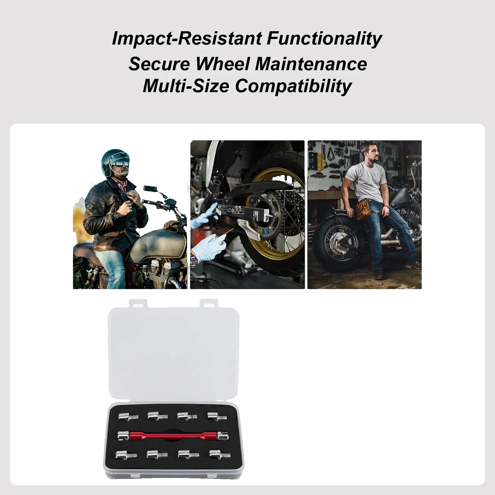 Motorcycle Spoke Wrench Portable Non-Slip Repair Tools 5-6.8mm Motorbike Spoke Wrench Set for Maintenance Roadside Home Garage
Motorcycle Spoke Wrench Portable Non-Slip Repair Tools 5-6.8mm Motorbike Spoke Wrench Set for Maintenance Roadside Home Garage