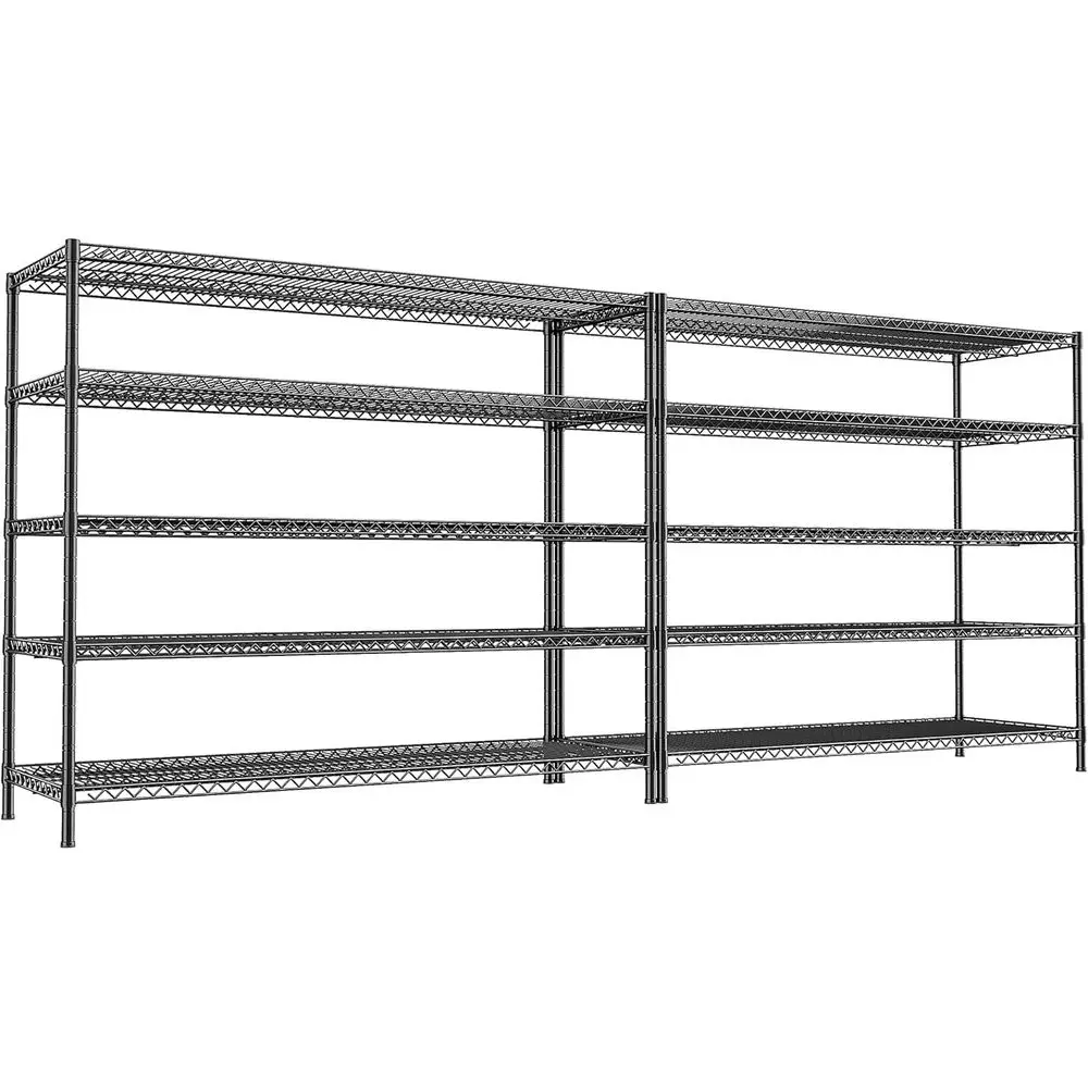 55.5 Wide 5-Tier Heavy-Duty Wire Shelving Unit, 3200 lbs Capacity, Garage Storage Racks
55.5 Wide 5-Tier Heavy-Duty Wire Shelving Unit, 3200 lbs Capacity, Garage Storage Racks