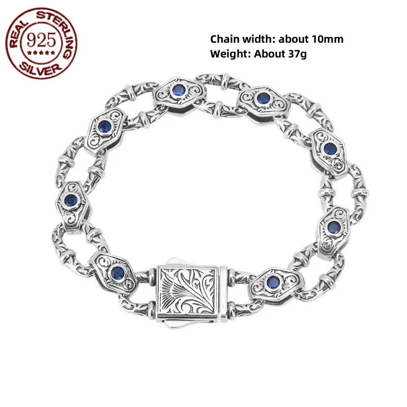 S925 Sterling silver retro flower rattan Devil's Eye Vintage Personality Men's and Women's Bracelet Fashion Trend Jewelry Gifts
S925 Sterling silver retro flower rattan Devil's Eye Vintage Personality Men's and Women's Bracelet Fashion Trend Jewelry Gifts