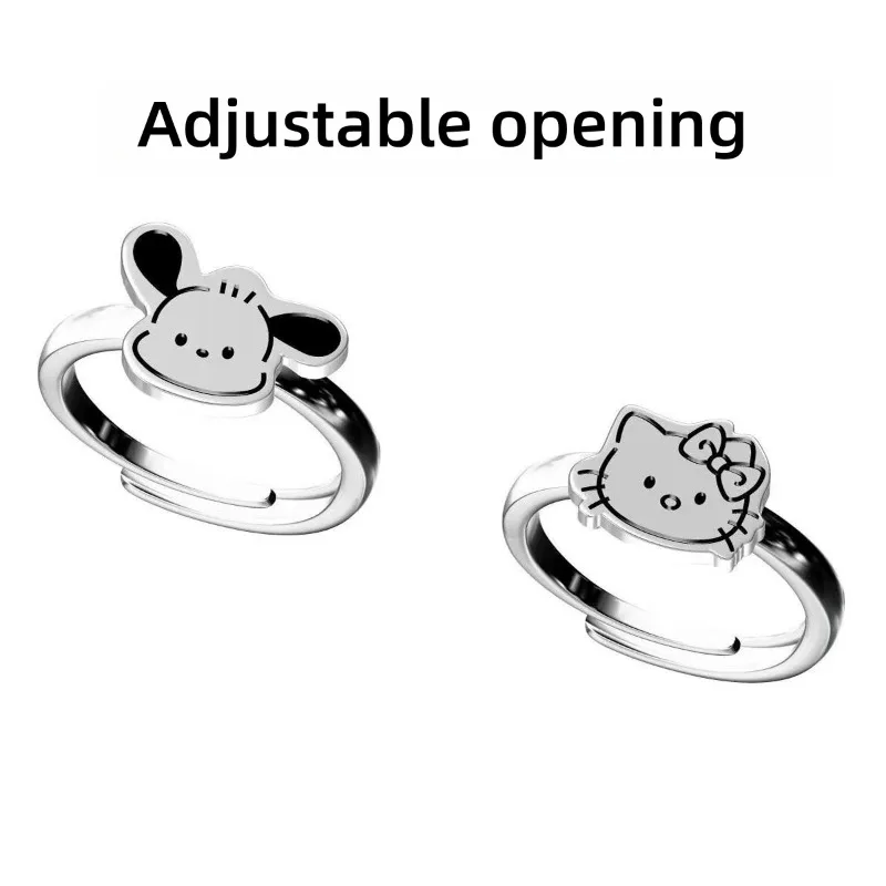 Новое открытое кольцо Sanrio Hello Kitty, аксессуары в стиле аниме Kawaii, одинаковое кольцо в стиле Pochacco, женское регулируемое кольцо, подарок
Новое открытое кольцо Sanrio Hello Kitty, аксессуары в стиле аниме Kawaii, одинаковое кольцо в стиле Pochacco, женское регулируемое кольцо, подарок