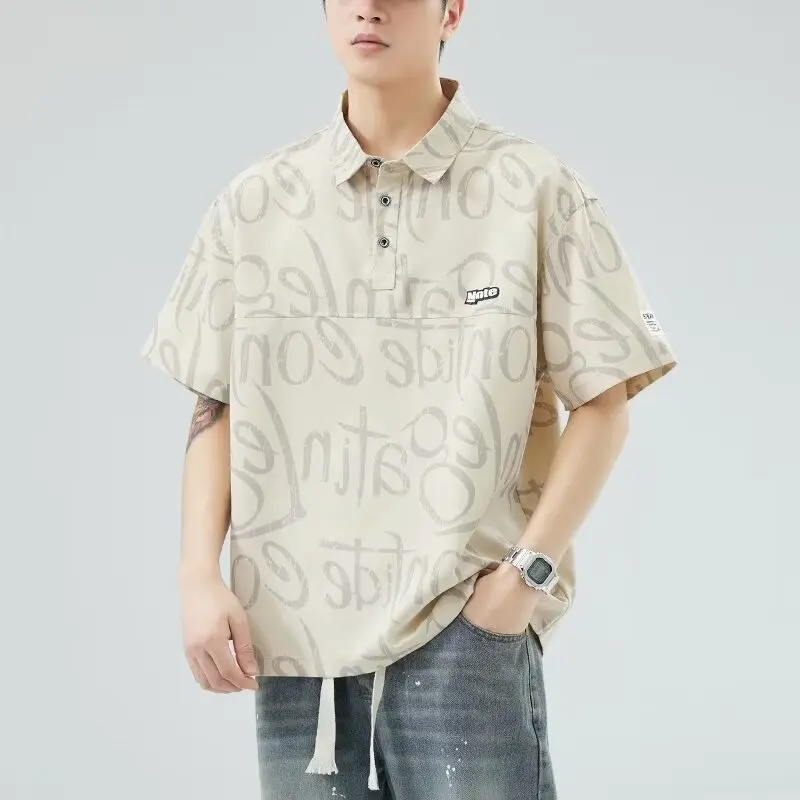 American Retro Fashion Short SleevePOLOPOLOMen's Summer Thin Casual Loose Trendy Turn-down CollarTShirt Top
American Retro Fashion Short SleevePOLOPOLOMen's Summer Thin Casual Loose Trendy Turn-down CollarTShirt Top