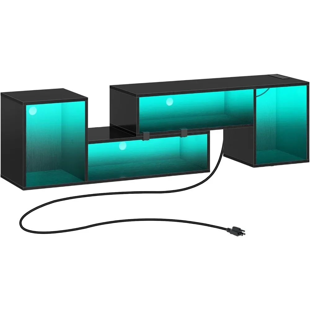 Deformable TV stand with LED light strip and power socket, modern entertainment center, suitable for up to 70 inch TV
Deformable TV stand with LED light strip and power socket, modern entertainment center, suitable for up to 70 inch TV