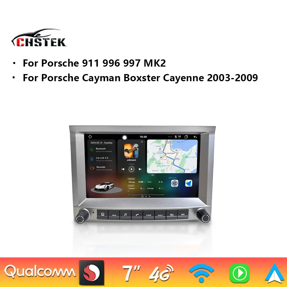 Car Radio Carplay For 2002-2009 Porsche Cayman 911 986 996 Boxster GT2 S Turbo CHSTEK Autoradio GPS Bluetooth WIFI 4G Android 13
Car Radio Carplay For 2002-2009 Porsche Cayman 911 986 996 Boxster GT2 S Turbo CHSTEK Autoradio GPS Bluetooth WIFI 4G Android 13