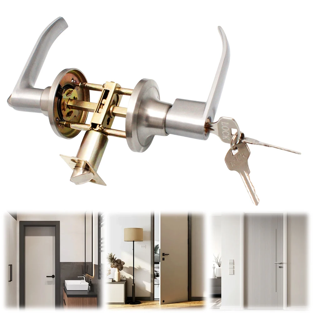 Door Lever Lock Stainless Steel Locking Door Handle Interior Lever Lock Door Knob Replacement for Bedroom Front Door
Door Lever Lock Stainless Steel Locking Door Handle Interior Lever Lock Door Knob Replacement for Bedroom Front Door