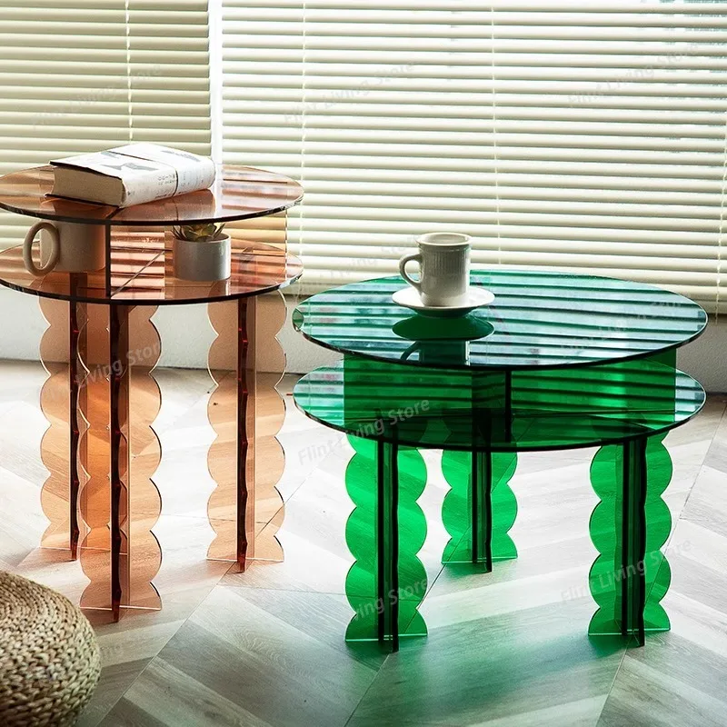 Nordic Modern Round Acrylic Coffee Tables Double Layer Storage Luxury Living Room Side Tables Aesthetic Café Furniture
Nordic Modern Round Acrylic Coffee Tables Double Layer Storage Luxury Living Room Side Tables Aesthetic Café Furniture