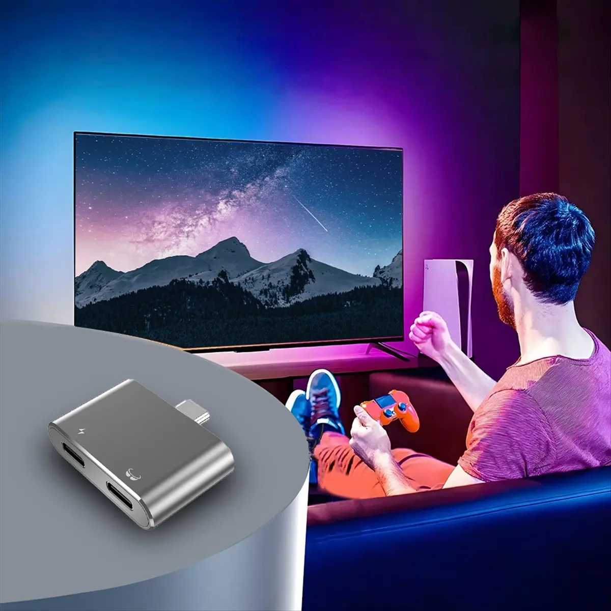 Адаптер для очков USB-C к AR для AIR с быстрой зарядкой PD100W и видеовыходом 4K 60 Гц для AIR
Адаптер для очков USB-C к AR для AIR с быстрой зарядкой PD100W и видеовыходом 4K 60 Гц для AIR