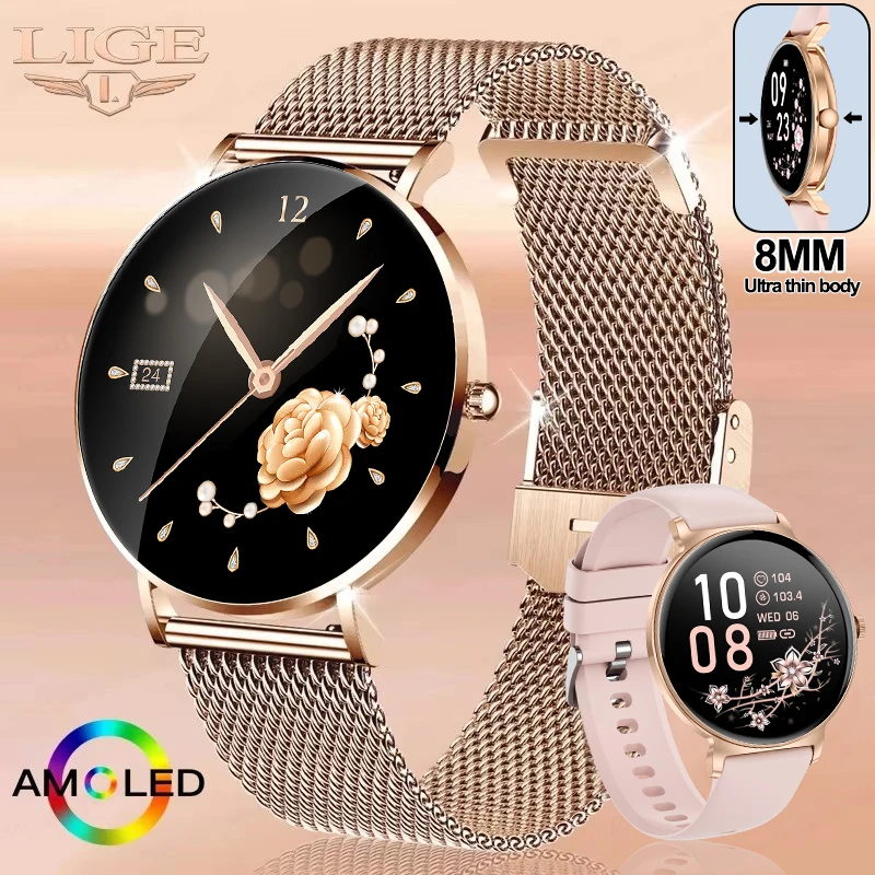 Новые женские умные часы с полным сенсорным экраном 1,27 дюйма, ультратонкие 8 мм, Bluetooth-смарт-часы с вызовом, женский монитор сердечного ритма для Android iOS
Новые женские умные часы с полным сенсорным экраном 1,27 дюйма, ультратонкие 8 мм, Bluetooth-смарт-часы с вызовом, женский монитор сердечного ритма для Android iOS