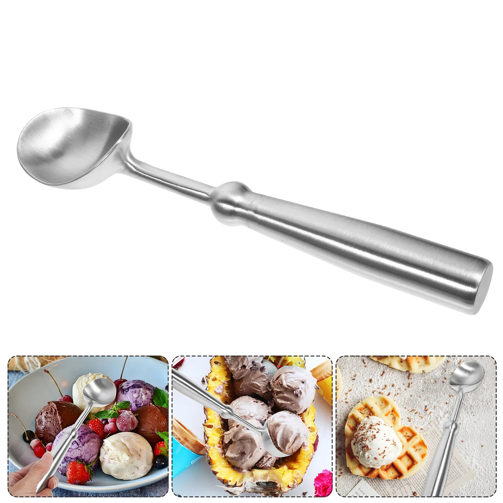 Ice Cream Scoop Stainless Steel Reusable Ergonomic Design Dessert Spoon Melon Ball Scoop Kitchen Serving Spoon
Ice Cream Scoop Stainless Steel Reusable Ergonomic Design Dessert Spoon Melon Ball Scoop Kitchen Serving Spoon