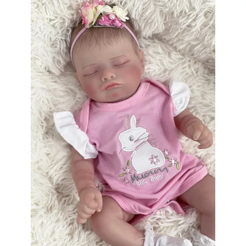 19inch Reborn Bebe Rosalie Newborn Dolls Full Body Soft Vinyl Sleeping Baby Handmade Painted Lifelike 3D Skin with Visible Veins
19inch Reborn Bebe Rosalie Newborn Dolls Full Body Soft Vinyl Sleeping Baby Handmade Painted Lifelike 3D Skin with Visible Veins