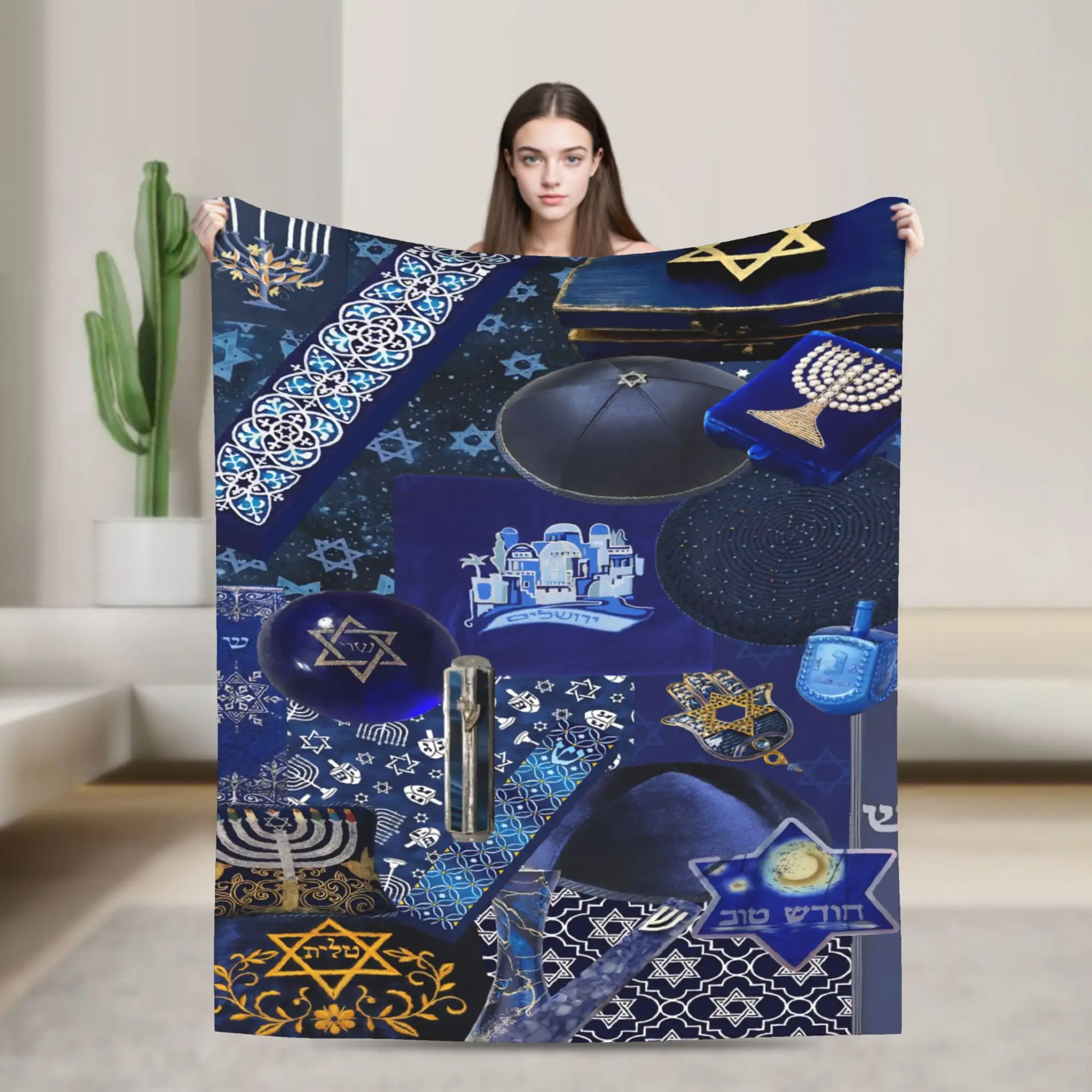 Dark blue Jewish Passover Blanket Quality Warm Throw Blanket Autumn Travel Office Living Room Funny Bedspread
Dark blue Jewish Passover Blanket Quality Warm Throw Blanket Autumn Travel Office Living Room Funny Bedspread