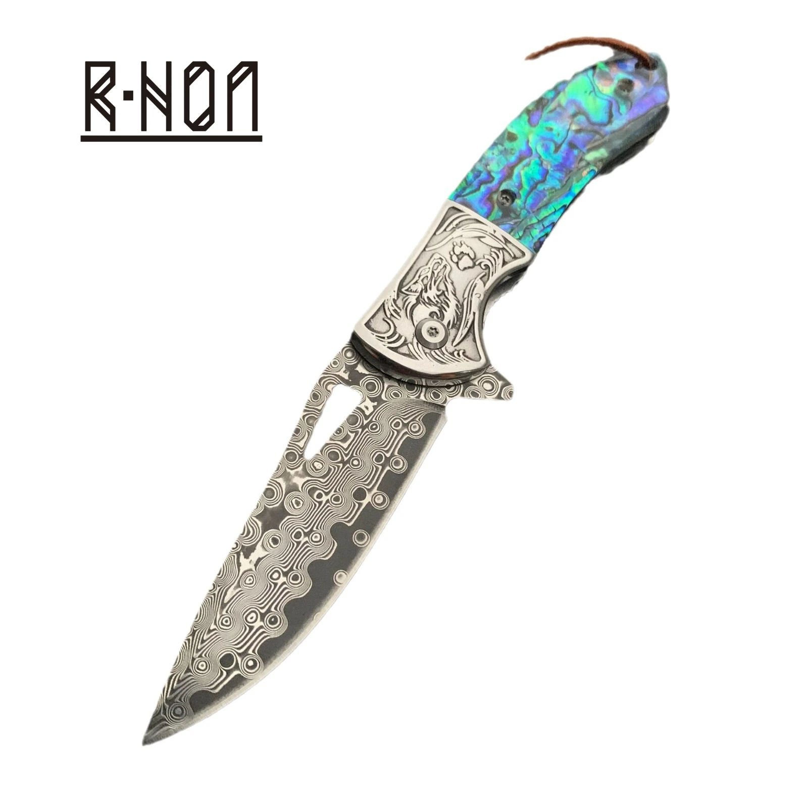 RHON 3.2inch Small Size Damascus Steel EDC Foldable Knife Classical Abalone Shell Outdoor Utility Camping Slicing Pocket Knives
RHON 3.2inch Small Size Damascus Steel EDC Foldable Knife Classical Abalone Shell Outdoor Utility Camping Slicing Pocket Knives