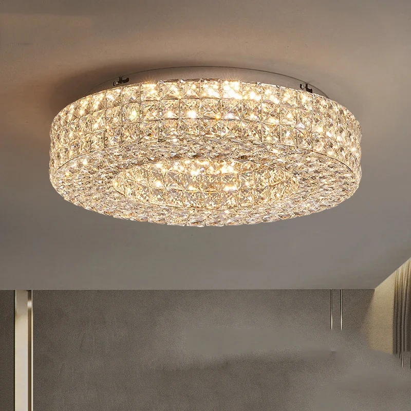 Modern Round Crystal Ceiling Lights Home Decoration Hanging Lamp Living Dinning Room Cafe Kitchen Kitchen Dimmable LED Luminaire
Modern Round Crystal Ceiling Lights Home Decoration Hanging Lamp Living Dinning Room Cafe Kitchen Kitchen Dimmable LED Luminaire
