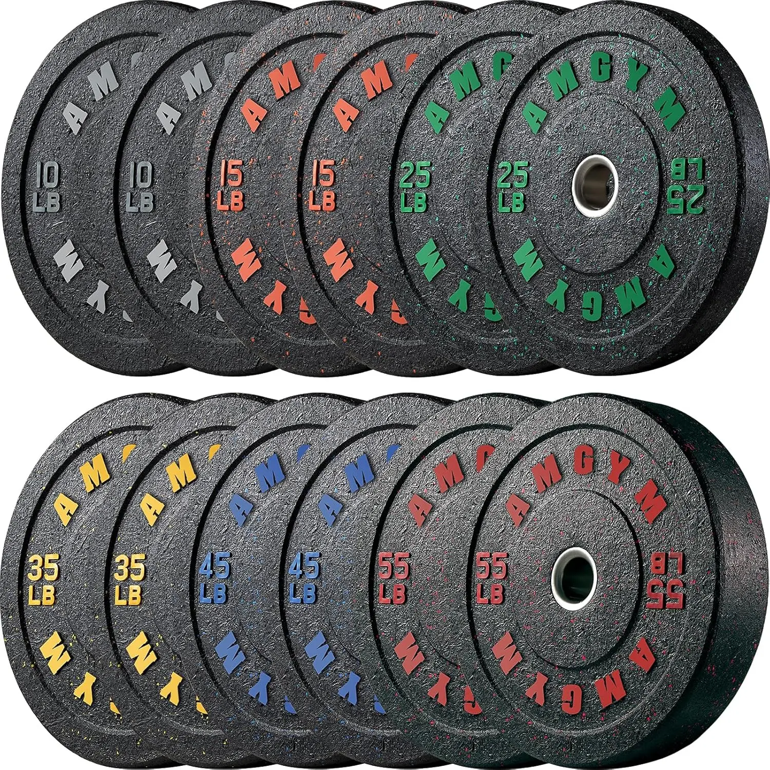 High Bounce Bumper Plates Set,10-500lbs Floor-Protective Barbell Weights for Home Gym & Weight Lifting 
High Bounce Bumper Plates Set,10-500lbs Floor-Protective Barbell Weights for Home Gym & Weight Lifting