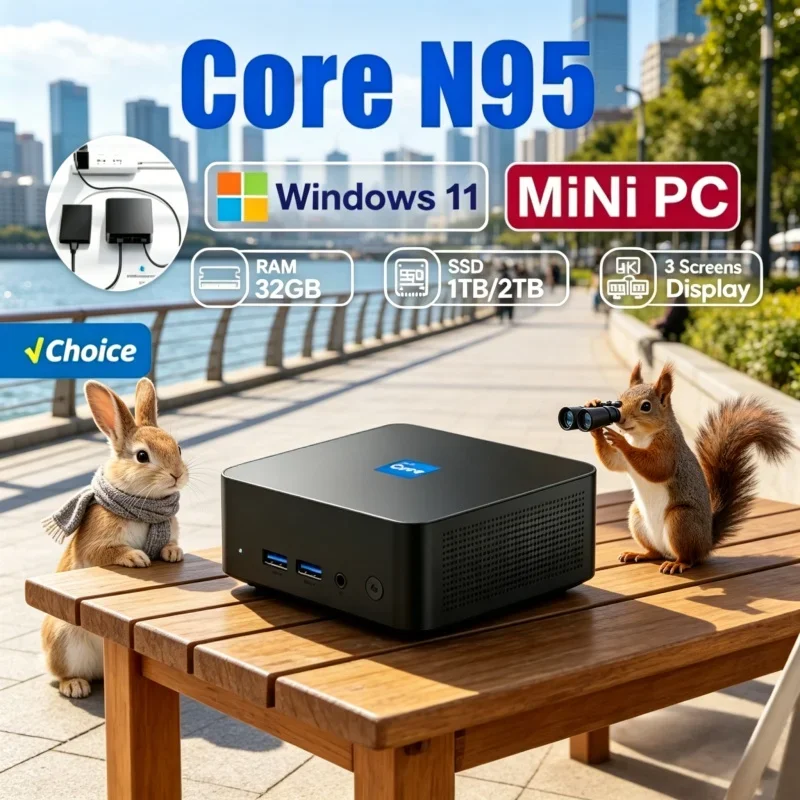 Radiant 2026 Contoured MINI PC Windows 11 Pro Core N95 16GB RAM 1TB SSD WIFI 6 BT5.2 4K HD Frisky Transference Gaming Home
Radiant 2026 Contoured MINI PC Windows 11 Pro Core N95 16GB RAM 1TB SSD WIFI 6 BT5.2 4K HD Frisky Transference Gaming Home