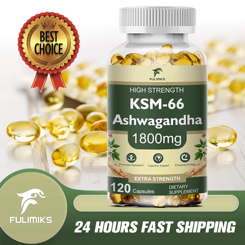 Pure KSM-66 Ashwagandha Extract Capsules Support Stress & Mood Relief, Improving Sleep, Boost Focus & Brain Health Vegetarian
Pure KSM-66 Ashwagandha Extract Capsules Support Stress & Mood Relief, Improving Sleep, Boost Focus & Brain Health Vegetarian