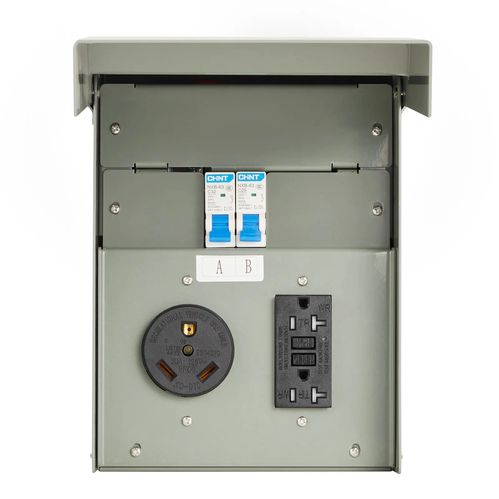 Temporary Power Outlet Panel RV Electrical Panel 20 30 Amp RV Outlet Box
Temporary Power Outlet Panel RV Electrical Panel 20 30 Amp RV Outlet Box