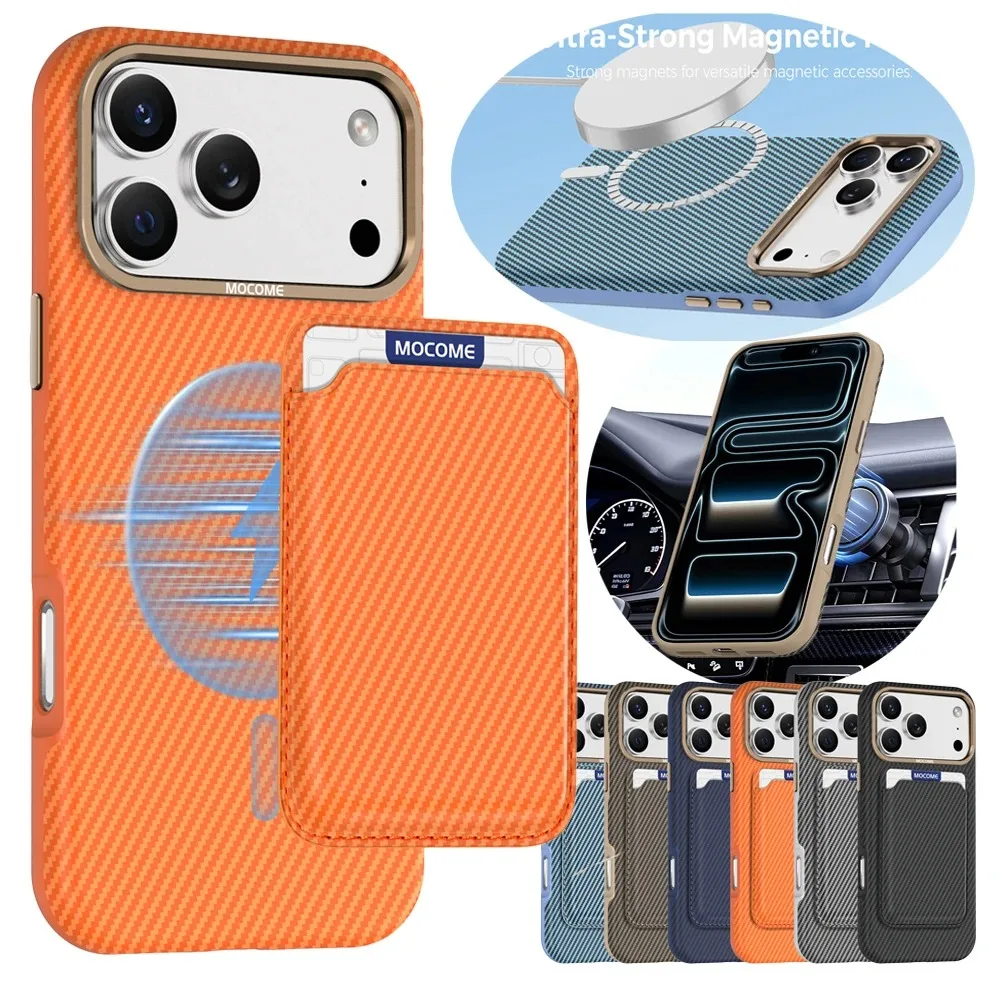 Wireless Charging Carbon Fiber Pattern Cards Bumper phone case Suitable For iphone17 Promax 16 Plus 15 14 Pro 13 Magnetic Cover
Wireless Charging Carbon Fiber Pattern Cards Bumper phone case Suitable For iphone17 Promax 16 Plus 15 14 Pro 13 Magnetic Cover
