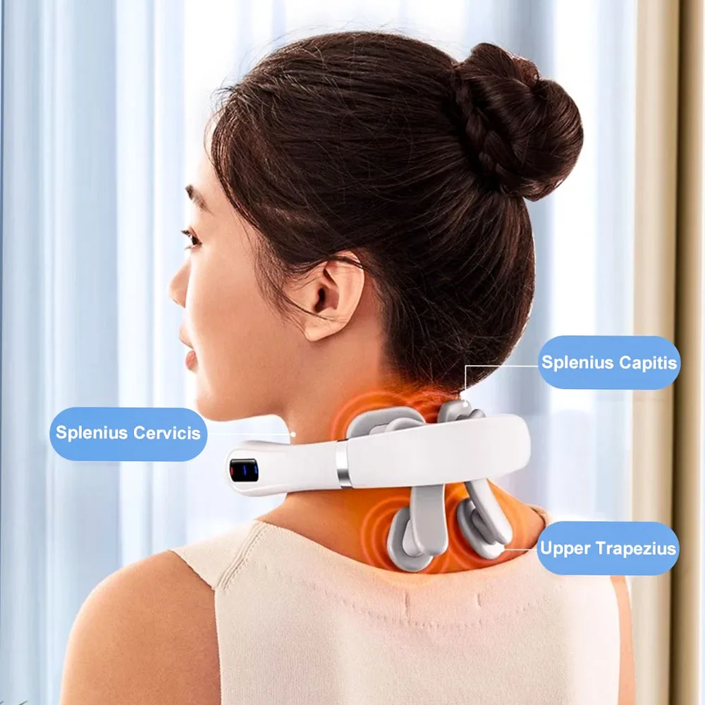 Electric Neck Massager Microcurrent Multi-Head Replaceable Wireless Knead Shiatsu Heating Vibration Cervical Shoulder Massager
Electric Neck Massager Microcurrent Multi-Head Replaceable Wireless Knead Shiatsu Heating Vibration Cervical Shoulder Massager