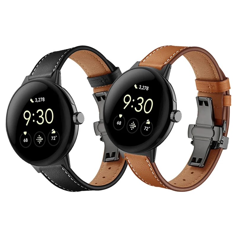Butterfly buckle Leather Strap compatible with Google Pixel Watch Band Pixel Watch Watchband Bracelet With adapter accessories
Butterfly buckle Leather Strap compatible with Google Pixel Watch Band Pixel Watch Watchband Bracelet With adapter accessories