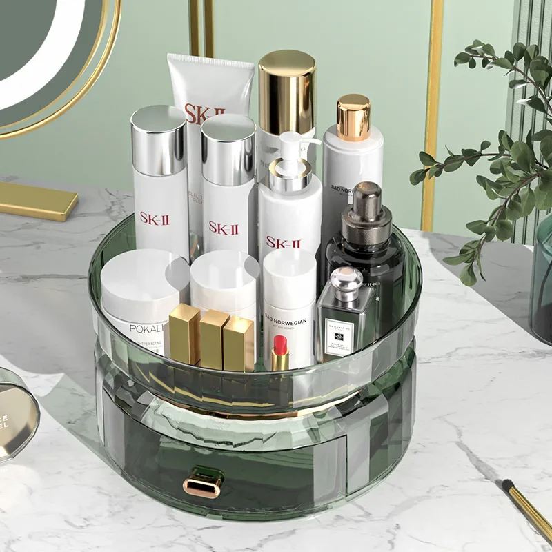 360°Rotating Cosmetic Organizer Large Capacity Cosmetic Storage Box Perfume Skincare Organizer Transparent Makeup Storage Tray
360°Rotating Cosmetic Organizer Large Capacity Cosmetic Storage Box Perfume Skincare Organizer Transparent Makeup Storage Tray