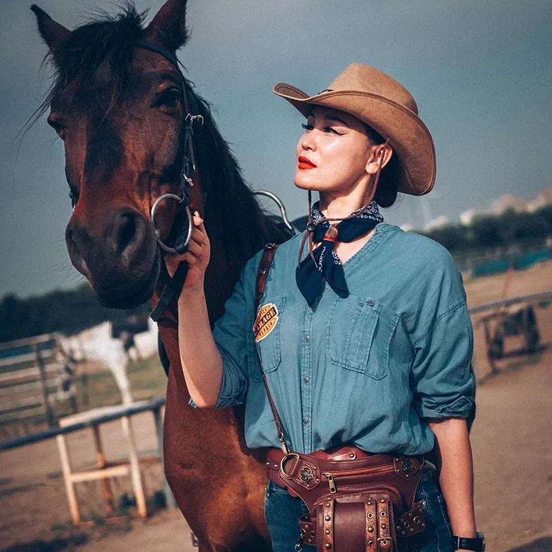Vintage belts for men and women Quality leather large brimmed hats Cowboy sunshade
Vintage belts for men and women Quality leather large brimmed hats Cowboy sunshade