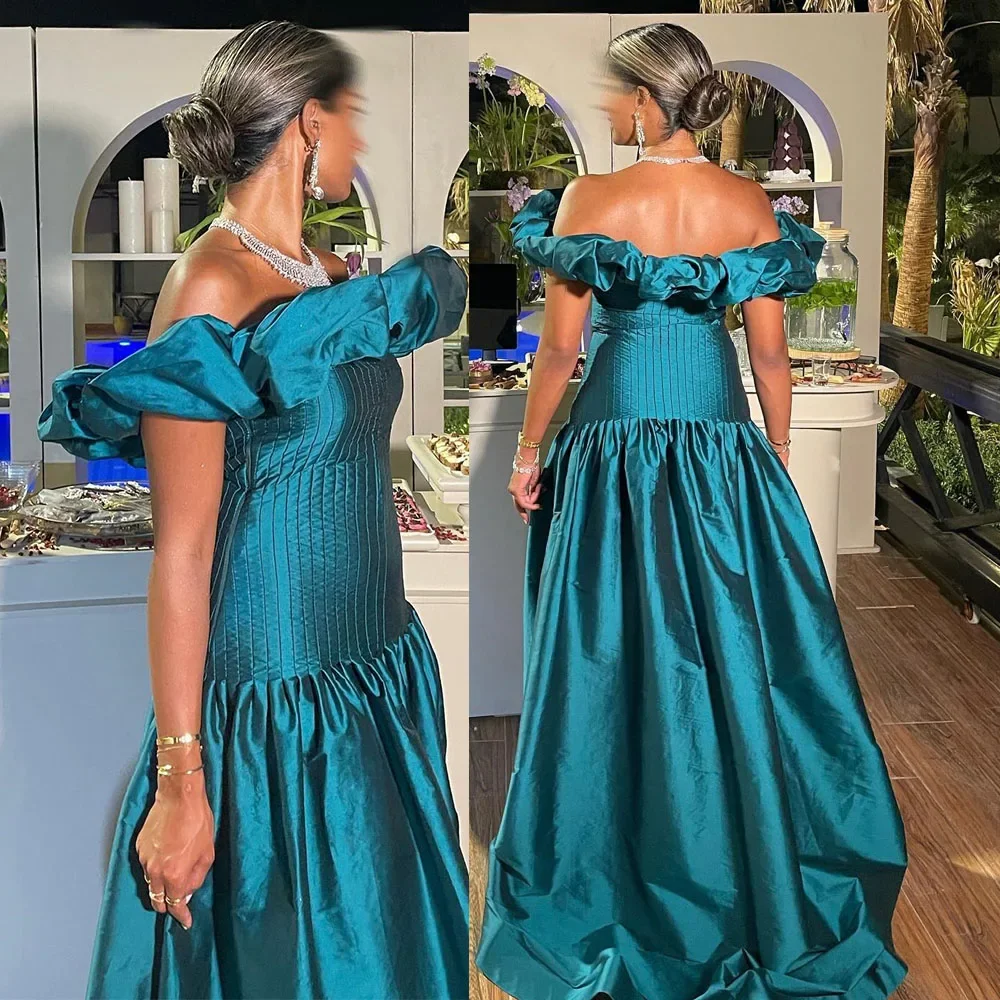 Customized A-line Satin Off Shoulder Evening Dresses Backless Pleat Formal Party Dress Vintage Sleeveless Prom Gown for Women
Customized A-line Satin Off Shoulder Evening Dresses Backless Pleat Formal Party Dress Vintage Sleeveless Prom Gown for Women