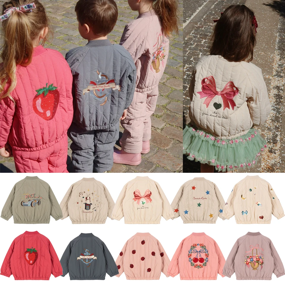 AW KS 2025 Girl Embroidery Lambswool Heavyweight Jacket Coats Boys Flight Suit Cotton Coat Kid Berber Fleece Outwear
AW KS 2025 Girl Embroidery Lambswool Heavyweight Jacket Coats Boys Flight Suit Cotton Coat Kid Berber Fleece Outwear