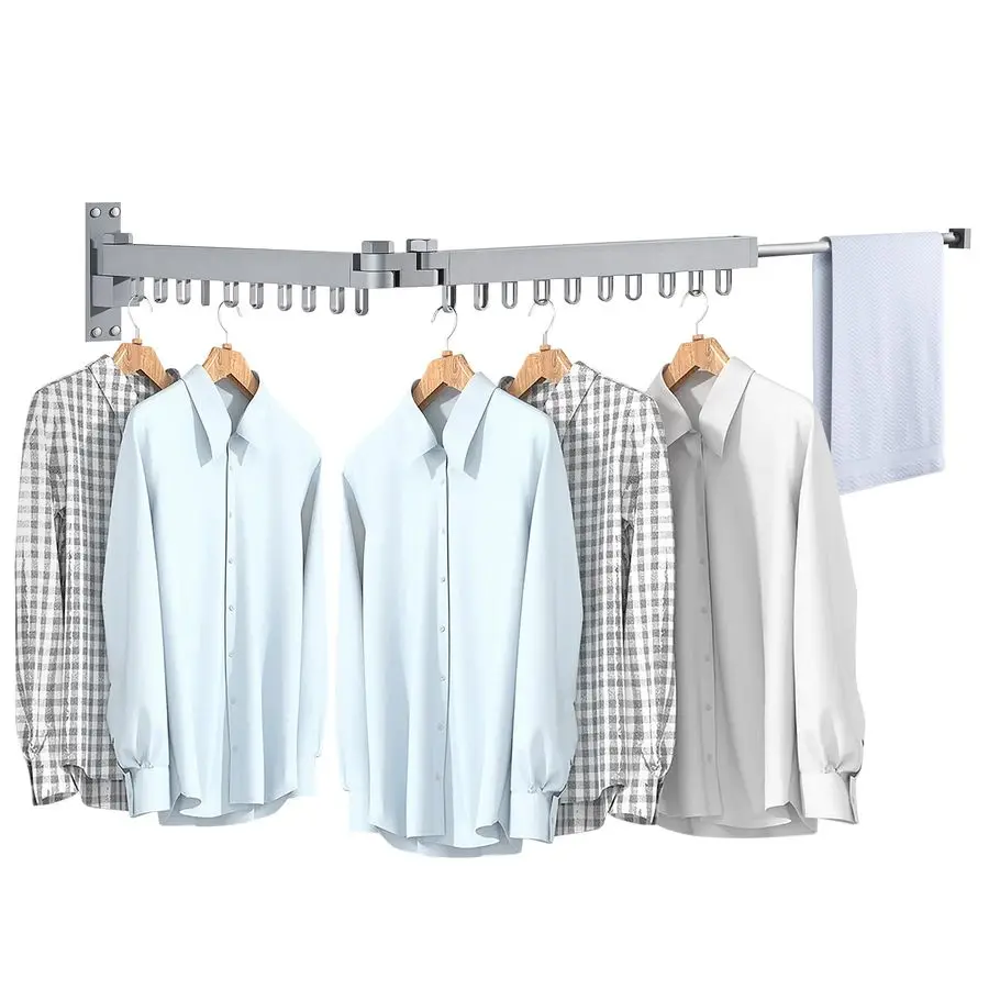 Clothes Drying Rack, Laundry Drying Rack Foldable, HeavyDuty Space Saving Hangers, Wall Mounted Clothing Racks for Laundry Room
Clothes Drying Rack, Laundry Drying Rack Foldable, HeavyDuty Space Saving Hangers, Wall Mounted Clothing Racks for Laundry Room