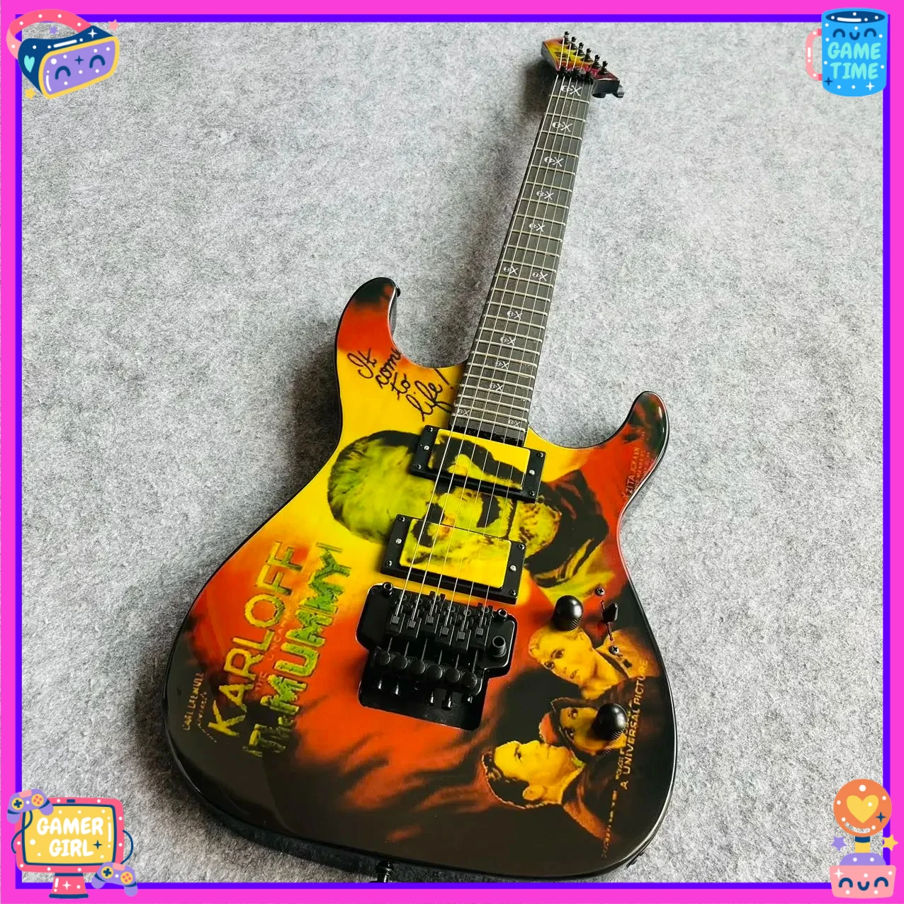 A14 Hot Selling KH Signature Karloff The Mummy Theme Guitar 6Strings HH Pickups
A14 Hot Selling KH Signature Karloff The Mummy Theme Guitar 6Strings HH Pickups