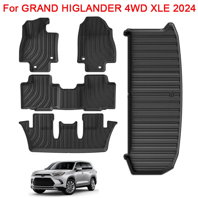 for GRAND HIGLANDER 4WD XLE 2024 Fuel and Hybrid Car Floor Mats TPE 3D Foot Pad Cargo Liner Trunk Pad Left Hand Drive
for GRAND HIGLANDER 4WD XLE 2024 Fuel and Hybrid Car Floor Mats TPE 3D Foot Pad Cargo Liner Trunk Pad Left Hand Drive