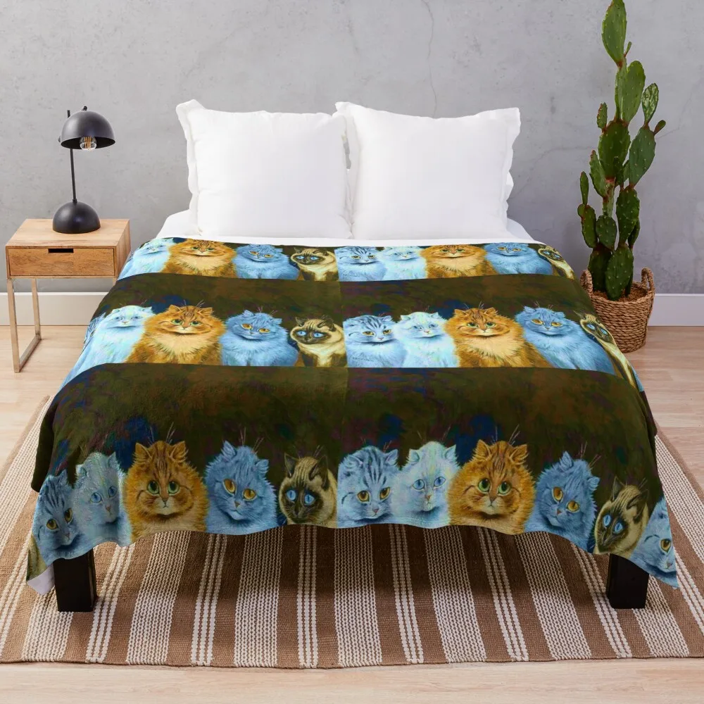 Louis Wain 'Five Big Eyed Cats' Cat Painting Victorian Throw Blanket Flannels Blanket Cute Blanket
Louis Wain 'Five Big Eyed Cats' Cat Painting Victorian Throw Blanket Flannels Blanket Cute Blanket