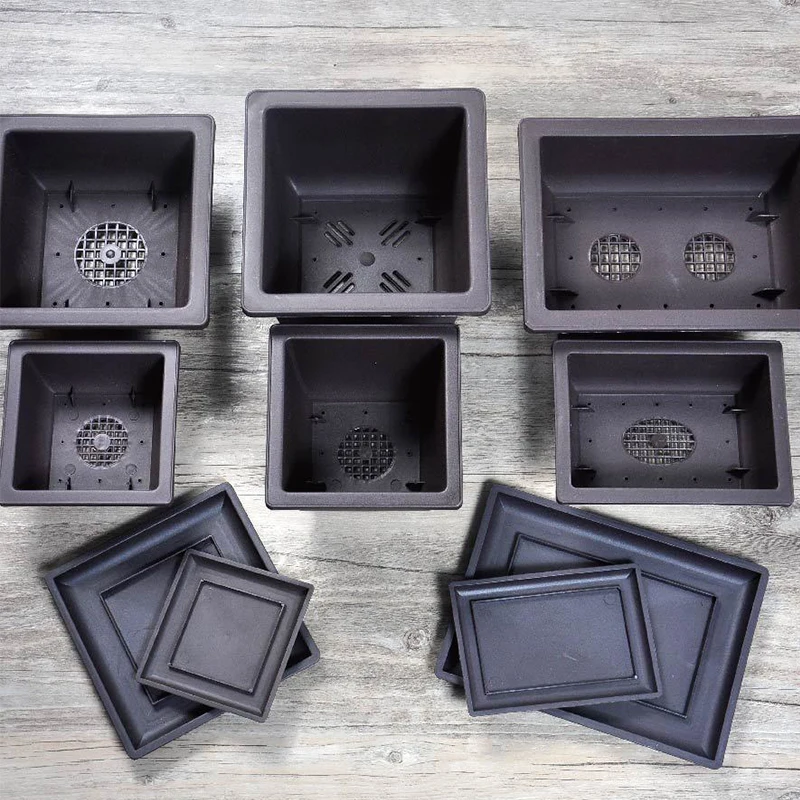 1PC with Tray Chinese Square Imitation Purple Sand office Potted Plant Fleshy Plastic Flower Pot
1PC with Tray Chinese Square Imitation Purple Sand office Potted Plant Fleshy Plastic Flower Pot