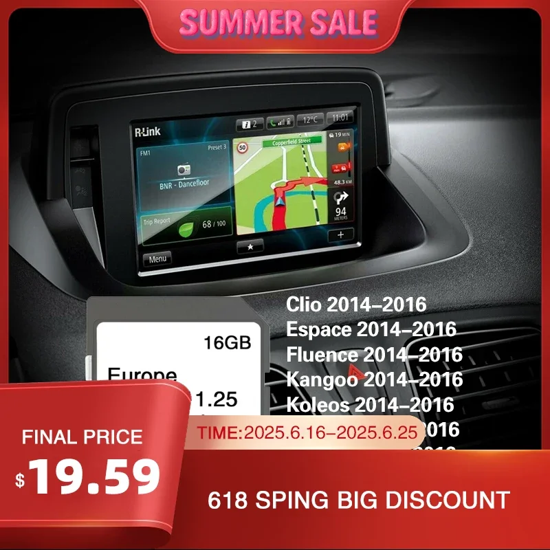 Для Renault Megane Laguna Kangoo Car Fisk R-Link 11,25 SD-карта Sat Nav 16 ГБ Европа Великобритания 2024 Карта GPS Дорожная навигация Бесплатная доставка
Для Renault Megane Laguna Kangoo Car Fisk R-Link 11,25 SD-карта Sat Nav 16 ГБ Европа Великобритания 2024 Карта GPS Дорожная навигация Бесплатная доставка