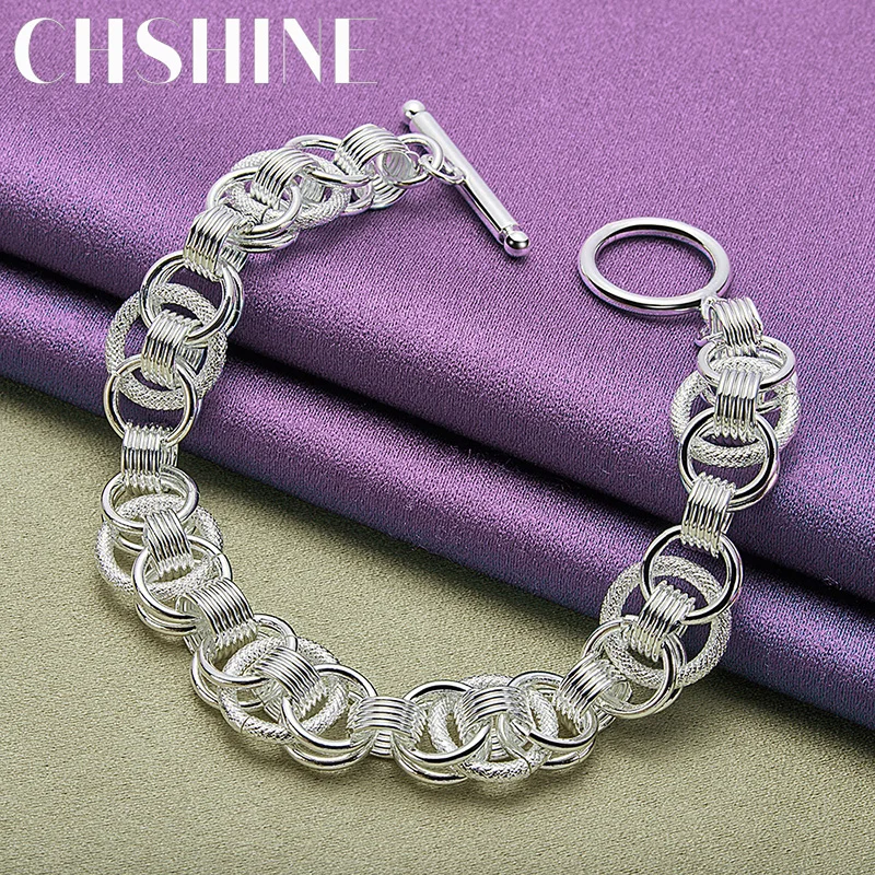 CHSHINE 925 Sterling Silver Circle Chain OT Bracelet For Women Wedding Party Charm Jewelry
CHSHINE 925 Sterling Silver Circle Chain OT Bracelet For Women Wedding Party Charm Jewelry