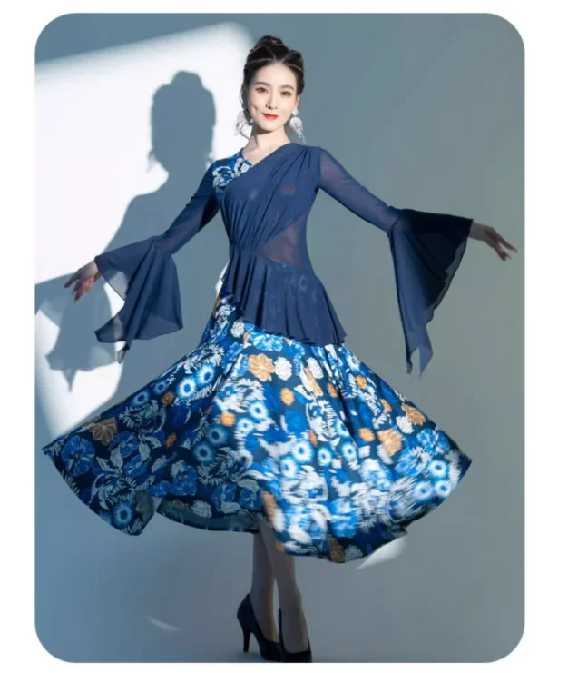 X2199 Lady Modern Dance Skirt Women's Dancing Waltz Dancing Dress Social Dance Latin Costume Performance Dress
X2199 Lady Modern Dance Skirt Women's Dancing Waltz Dancing Dress Social Dance Latin Costume Performance Dress