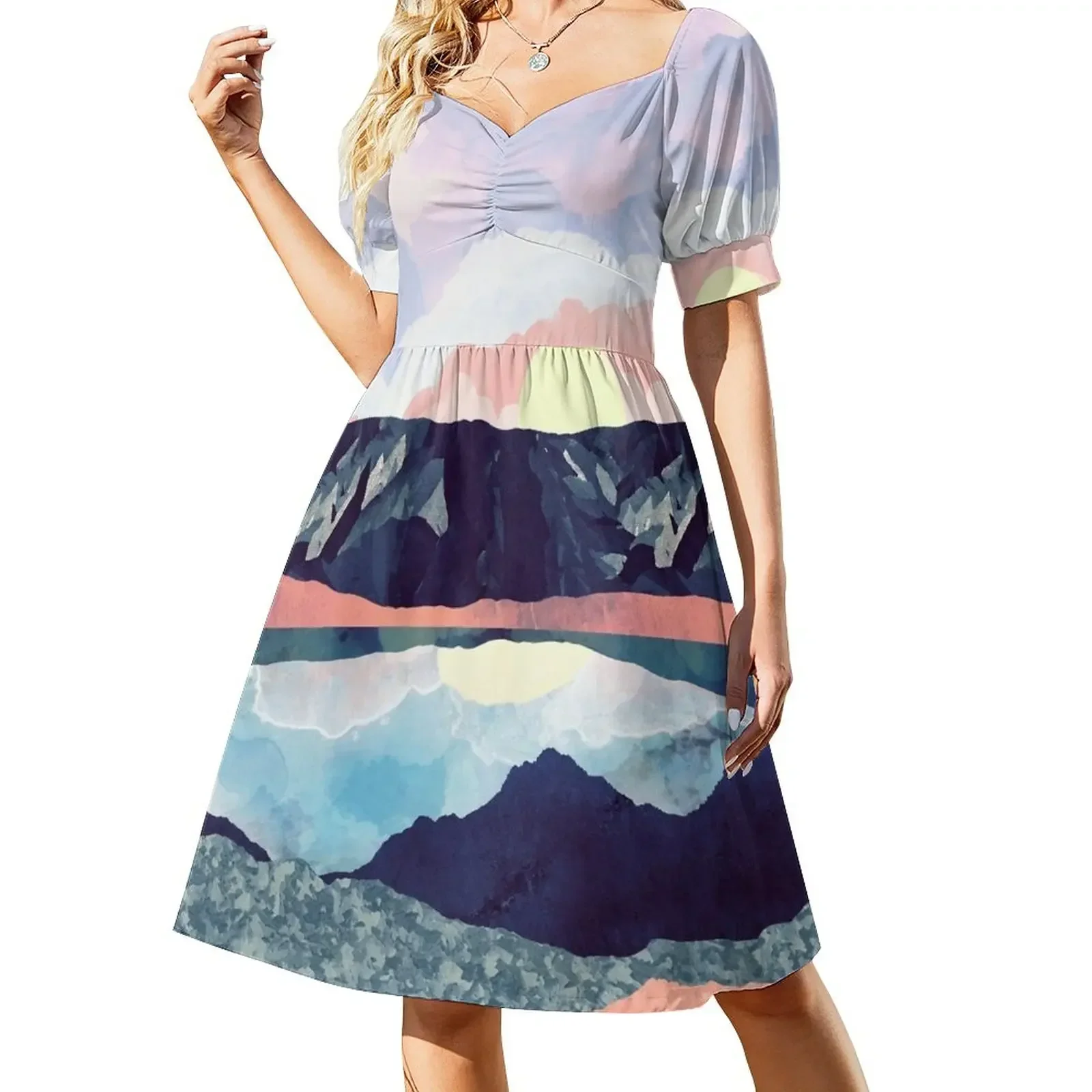 Lake Reflection Short-Sleeved Dress Party dresses dress for woman summer outfits for women 2025
Lake Reflection Short-Sleeved Dress Party dresses dress for woman summer outfits for women 2025