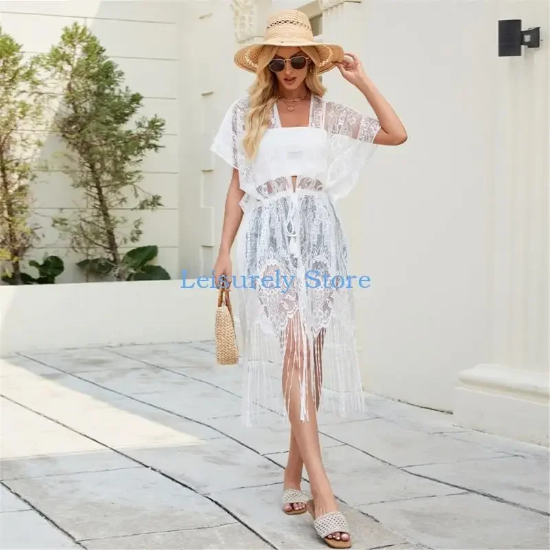 Стильное пляжное платье, солнцезащитная шаль для купальников, легкий летний топ с богемным дизайном с бахромой 24BD
Стильное пляжное платье, солнцезащитная шаль для купальников, легкий летний топ с богемным дизайном с бахромой 24BD