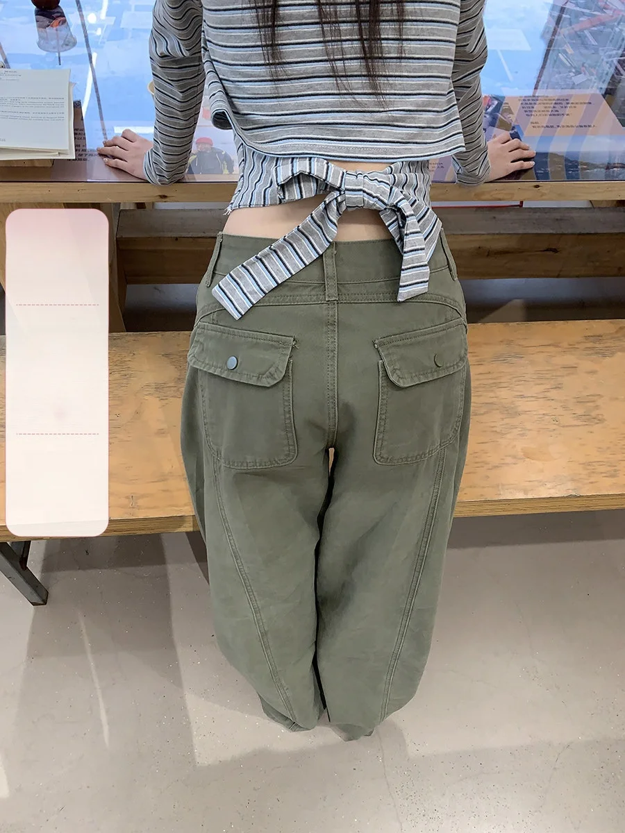 American Workwear Style High Waist Straight Leg Jeans Pocket Dragging Casual Pants Women's Loose Fit Spring Season Denim
American Workwear Style High Waist Straight Leg Jeans Pocket Dragging Casual Pants Women's Loose Fit Spring Season Denim