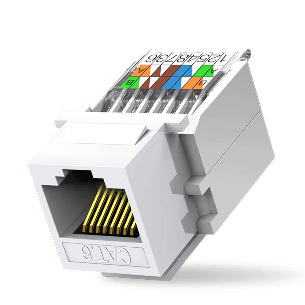 10Pcs Cat6 Tool-Less RJ45 Keystone Jack, No Punch-Down Required, T568A/B Gigabit Ethernet Wall Plate Module Coupler White
10Pcs Cat6 Tool-Less RJ45 Keystone Jack, No Punch-Down Required, T568A/B Gigabit Ethernet Wall Plate Module Coupler White