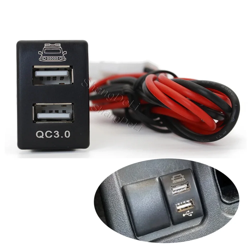 Car QC3.0 USB Charger Socket Dual Interface Phone Charger Adapter Outlet Fit For Suzuki Jimny Car Accessories
Car QC3.0 USB Charger Socket Dual Interface Phone Charger Adapter Outlet Fit For Suzuki Jimny Car Accessories