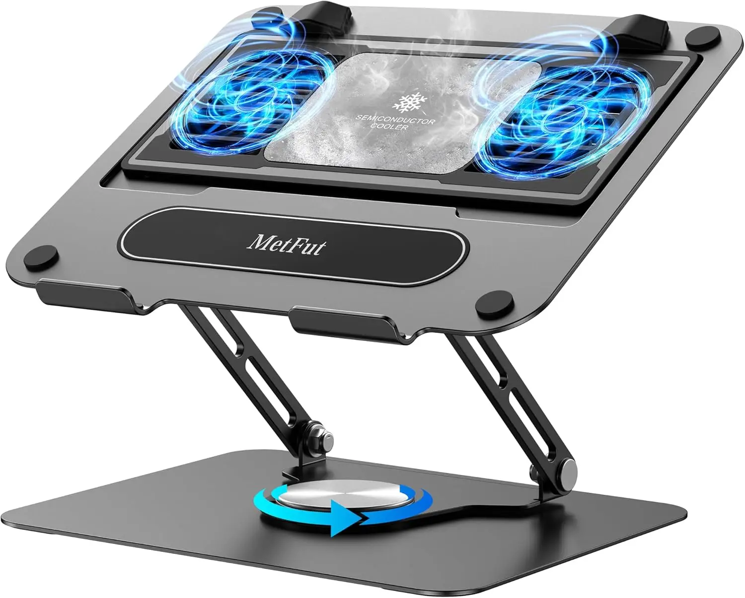 Laptop Cooling Pad with Detachable Fan, Adjustable Height & Angle, 360 Rotation, Ultra-Quiet, Carbon Steel for 10-16" Laptops
Laptop Cooling Pad with Detachable Fan, Adjustable Height & Angle, 360 Rotation, Ultra-Quiet, Carbon Steel for 10-16" Laptops