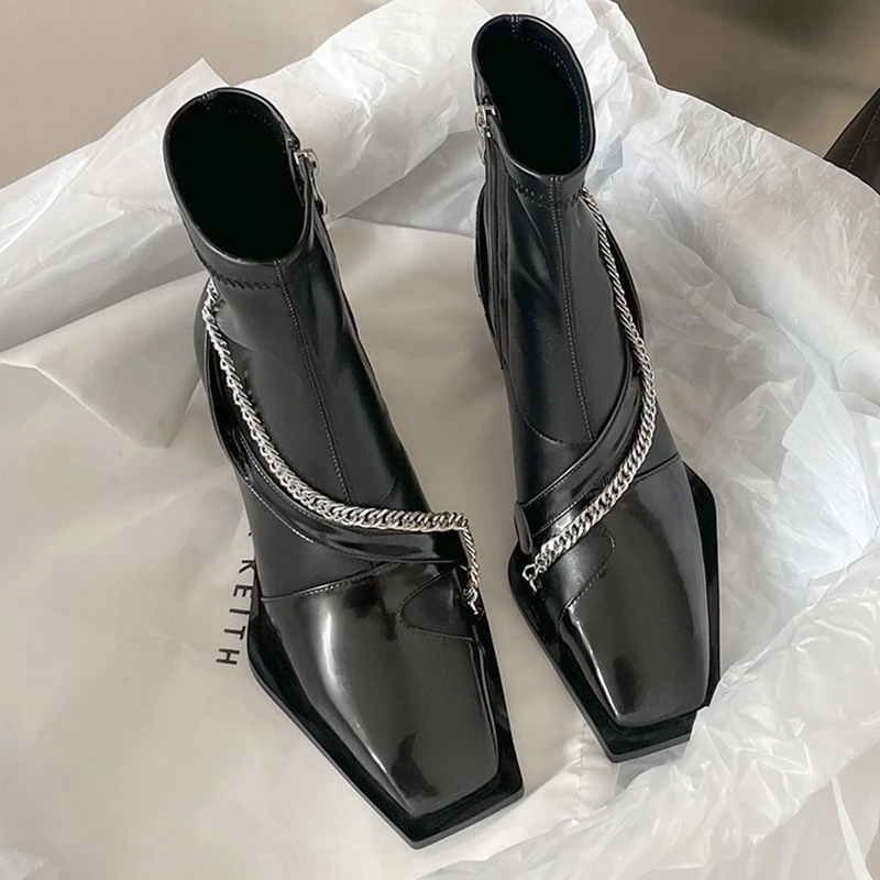 Luxury Designer Retro Chelsea Boots for Women High Quality Square Toe Zipper Fall and Winter Women's Slim Booties High Heels
Luxury Designer Retro Chelsea Boots for Women High Quality Square Toe Zipper Fall and Winter Women's Slim Booties High Heels