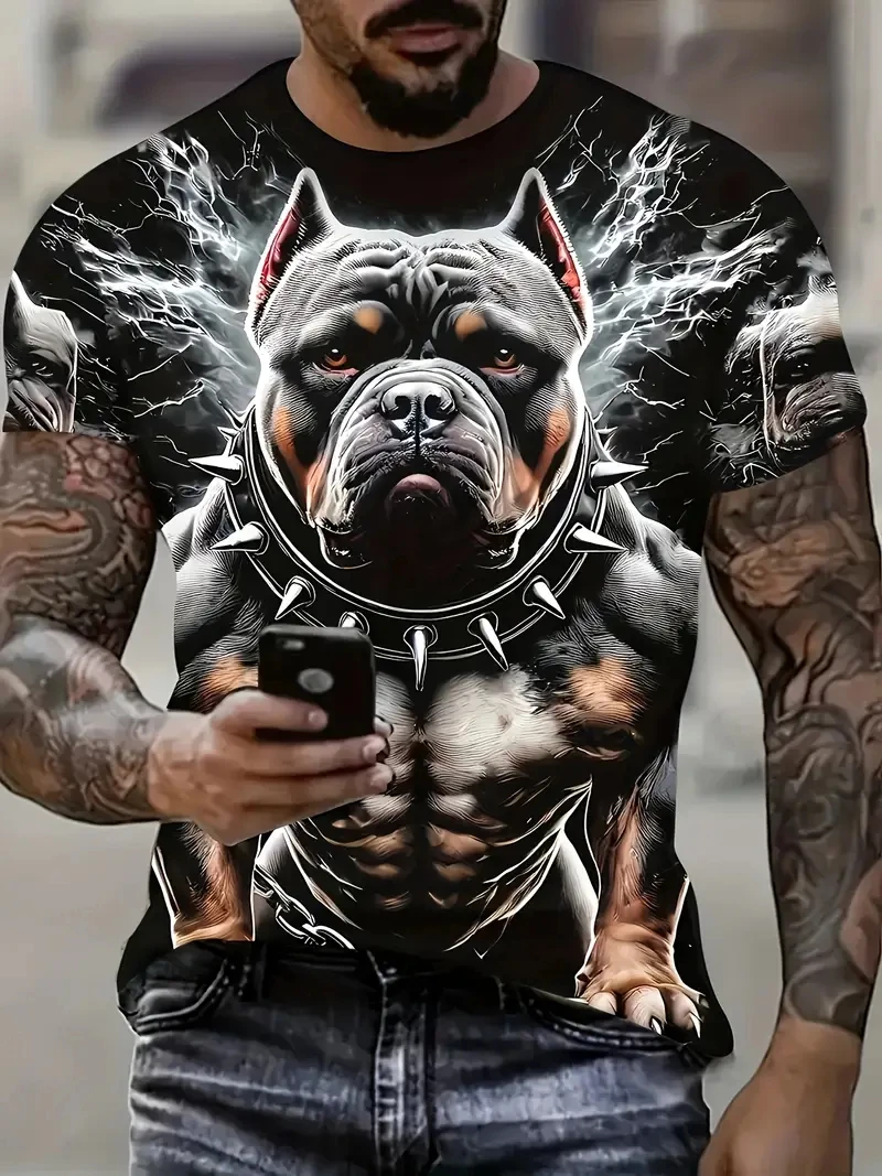Summer T-shirt Men's Short Sleeve Outdoor Daily Round Neck Top Animal Print Dog Pattern OverSize Loose Men's Trendy Clothing
Summer T-shirt Men's Short Sleeve Outdoor Daily Round Neck Top Animal Print Dog Pattern OverSize Loose Men's Trendy Clothing