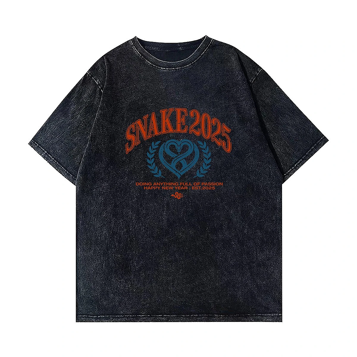 Summer Fashion T-shirt with Snake Pattern, Retro Washed Short-sleeved T-shirt, Casual Sportswear, Streetwear Top
Summer Fashion T-shirt with Snake Pattern, Retro Washed Short-sleeved T-shirt, Casual Sportswear, Streetwear Top