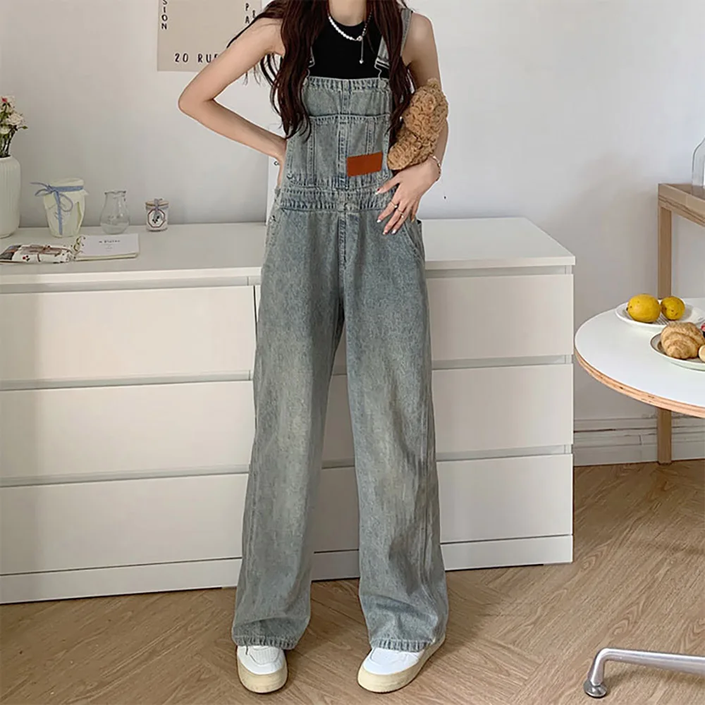 Women Overalls Streetwear Casual Straight Loose Denim Pants Jumpsuits Spring Autumn Retro Chic Jeans Female Suspender Trousers
Women Overalls Streetwear Casual Straight Loose Denim Pants Jumpsuits Spring Autumn Retro Chic Jeans Female Suspender Trousers