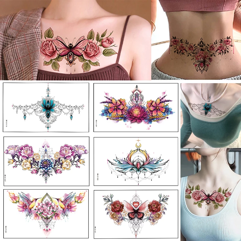 Temporary Colorful Flowers Tattoo Woman Waterproof Dance Party Tattoos Body Collarbone/Back/Arm Art False Sticker Decoration
Temporary Colorful Flowers Tattoo Woman Waterproof Dance Party Tattoos Body Collarbone/Back/Arm Art False Sticker Decoration