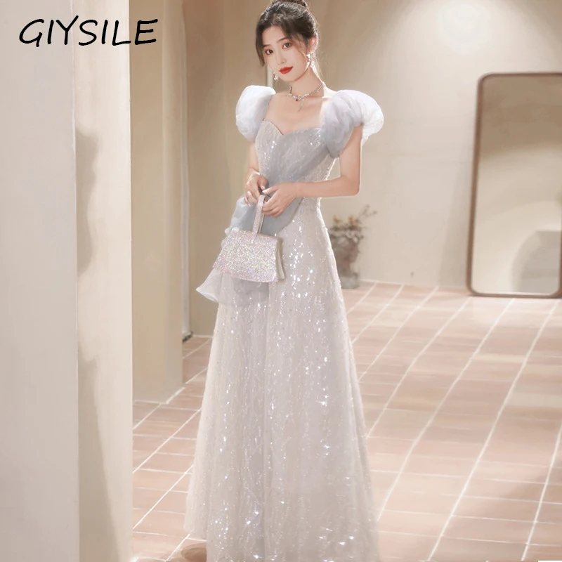 GIYSILE Banquet Evening Dress Skirt 2025 New Wedding Dress Square Collar Blue Formal Dress Women Elegant Evening Dresses
GIYSILE Banquet Evening Dress Skirt 2025 New Wedding Dress Square Collar Blue Formal Dress Women Elegant Evening Dresses